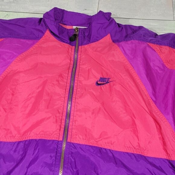 Vintage Nike Purple& Pink Windbreaker Track Suit Set sz Large - Picture 3 of 11